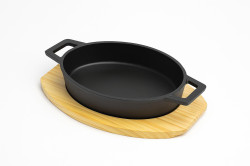 SMART 20 CM OVAL ÇİFT KULPLU AHŞAP SUNUMLUK TAHTA