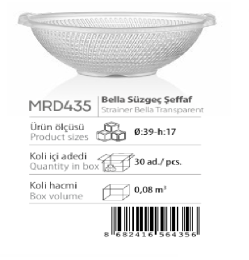 MERDEN BELLA SÜZGEÇ ŞEFFAF