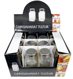 BAYHOME-1333 ÇELİK CAM TUZLUK