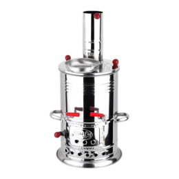 HİLALCIOĞLU ODUNLU ÇAY SEMAVERİ ÇİFT MUSLUK 5 LT