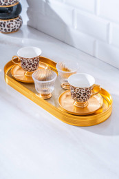 ACAR KOH-07321 ORTİGİA TABAKLI KAHVE TAKIMI