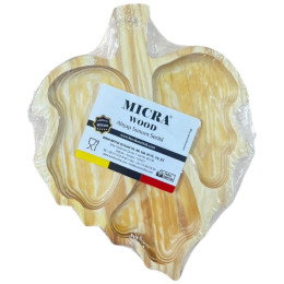 MICRA WOOD YAPRAK OYMALI AHŞAP SUNUMLUK