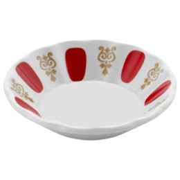 KÜLSAN KAHVECİ ÇAY TABAĞI KIRMIZI BEYAZ