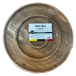 MICRA WOOD AHŞAP YUVARLAK OYMALI SUNUMLUK